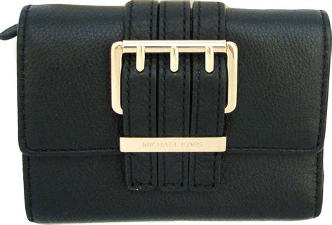 Michael Kors Gansevoort MD Trifold Black Leather Clutch Wallet